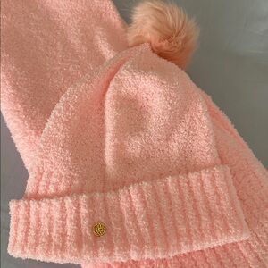Lilly Pulitzer Pink Scarf/wrap and hat